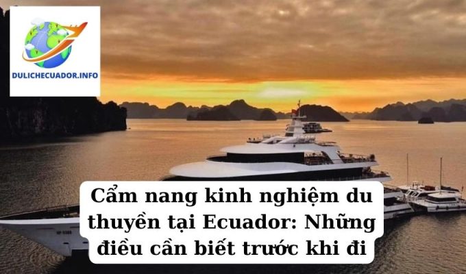 Cẩm nang kinh nghiệm du thuyền tại Ecuador Những điều cần biết trước khi đi